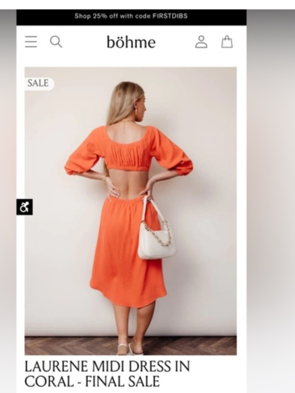 Bohme Midi Dress In Coral